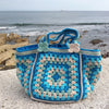 Vibrant Granny Square Beach Bag