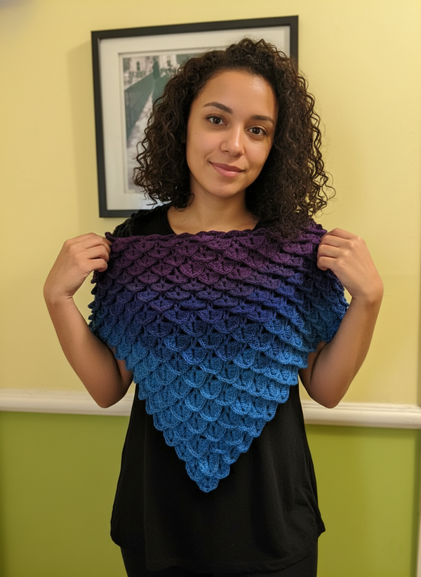Dragon Scale Shawl Crochet Pattern